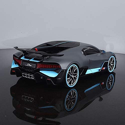 Image of WireScorts Exclusive Alloy Metal Pull Back Die-cast Car 1:32 Bugatti DIVO Diecast Metal Pullback Toy car with Openable Doors & Light, Music Boys Gifts Toys for Kid's - Black