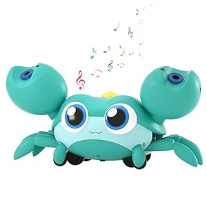 Minda Shintani Children’s Crab Shape Music Toys, Cute Shape, Imitation Crab Lateral Walking,Children’s Like Toys, for Children’s Day Christmas Green