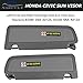 Nakuuly Left Driver and Right Passenger Side Sun Visor Atlas Gray Compatible with Honda Civic 2006 2007 2008 2009 2010 2011 Replaces # 83280-SNA-A01ZA 83230-SNA-A01ZA