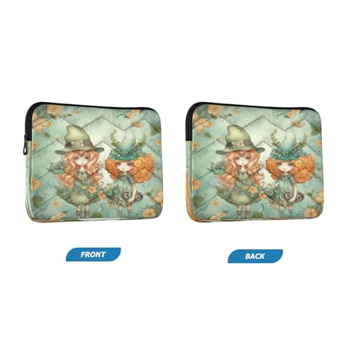 Funda para portátil de 13-14 pulgadas impermeable con diseño de duende y trébol miniatura 2