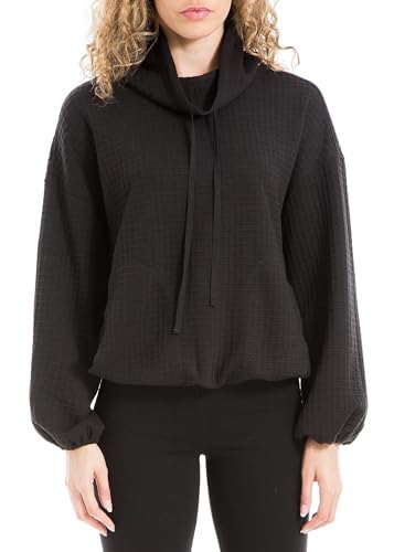 Image of Max Studio womens Max Studio Women's Cowl Neck Long Sleeve Waffle Knit Pullover
