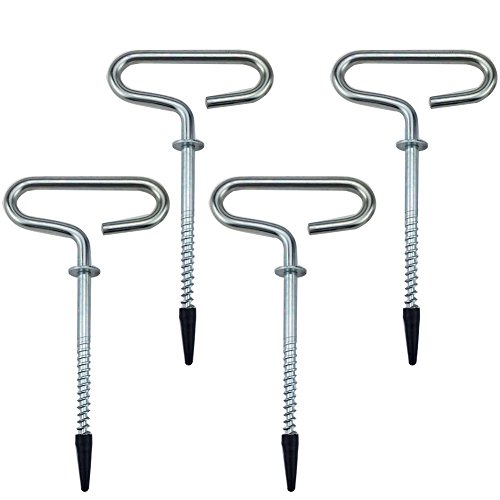 Haidong 4Pcs Outdoor Camping Tent Threaded Peg Ice Fishing Shelter Stake Nail Tent Fixer Accessory