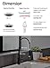 WEWE Matte Black Touchless Kitchen Faucet with Pull Down Sprayer - Motion Sensor Black Kitchen Faucet Spring Single Handle Kitchen Faucets, Stainless Steel Faucet for Kitchen Sink