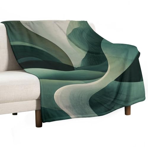 Couvertures vertes sauge lit et canapé 127x152cm douces et résistantes