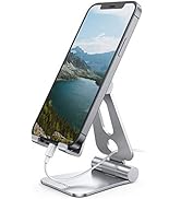 Lomicall アルミ 折り畳み スマホスタンド 角度調整 : コンパクト 持ち運び 折りたたみ 携帯 立て スマートフォン 置き 卓上 机 デスク アイフォン 縦 横 丈夫 アイホン アンド...