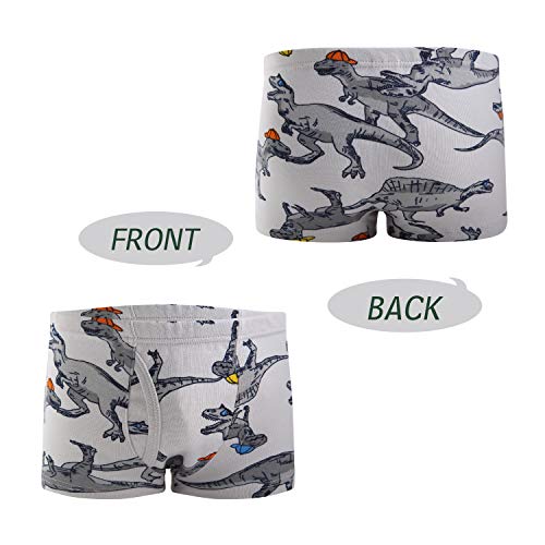 Toddler Little Boys Underwear Soft Cotton Boxer Briefs Pack Of 6 Dinosaur 2-10Y #TOP4