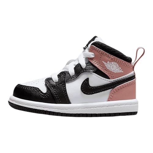 AIR JORDAN 1 MID (TD) 'WHITE/BLACK-RUST PINK'