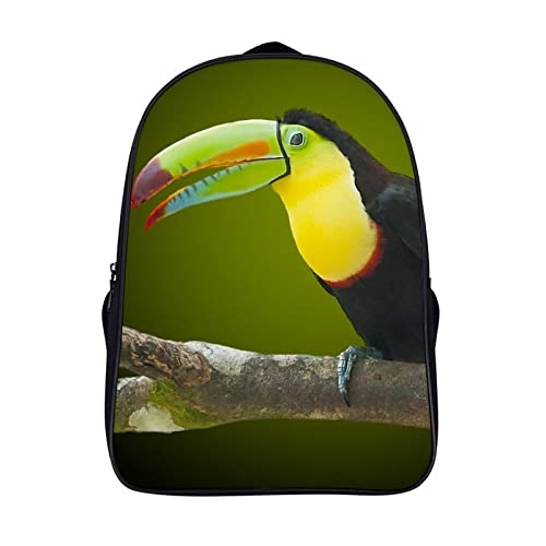 Sac d'école de mode Toucan 3D grand format 40cm pour adolescents