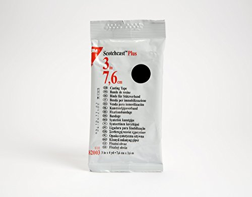 3M Scotchcast 82003A Plus Casting Tape, Black 3" x 4 Yard (Pack of 10)