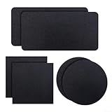 Gdfnmogo 6-teiliges selbstklebendes Reparaturflicken-Set für Sprungmatten und aufblasbares Poolzubehör, rechteckig, quadratisch, rund, Gummi-Polyester, wasserdichte Flicken, einfach zu verwenden