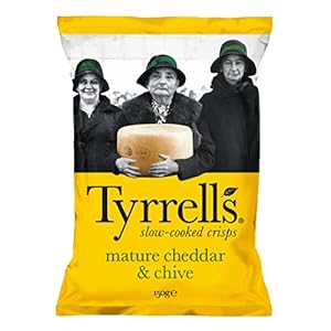 Tyrrells slow-cooked crisps Cheddar & Chive (1 x 150 g)