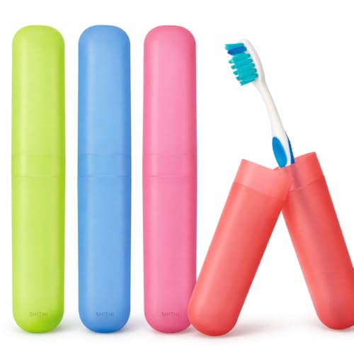 SHITHI Toothbrush Travel Case, Portable Toothbrush Holder with Cover, Hygienic Brush Storage Box, Lightweight & Durable Toothbrush Protector for Trave