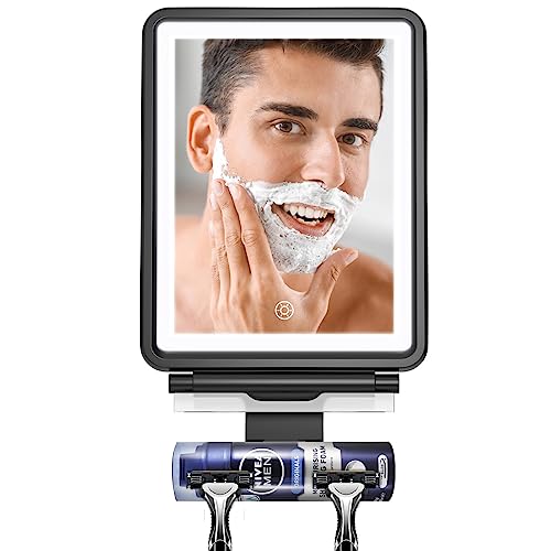 Shower Mirror, 6.2" W x 8" H, Fogless for Shaving with Squeegee to Keep Clean or Remove Foggy Mess, Two Mounting Solution, Dimmable Lighting (3 Color Setting) Shower Mirror Fogless for Shaving Shower Mirror, 6.2" W x 8" H, Fogless for Shaving with Squeegee to Keep Clean or Remove Foggy Mess, Two Mounting Solution, Dimmable Lighting (3 Color Setting) Shower Mirror Fogless for Shaving