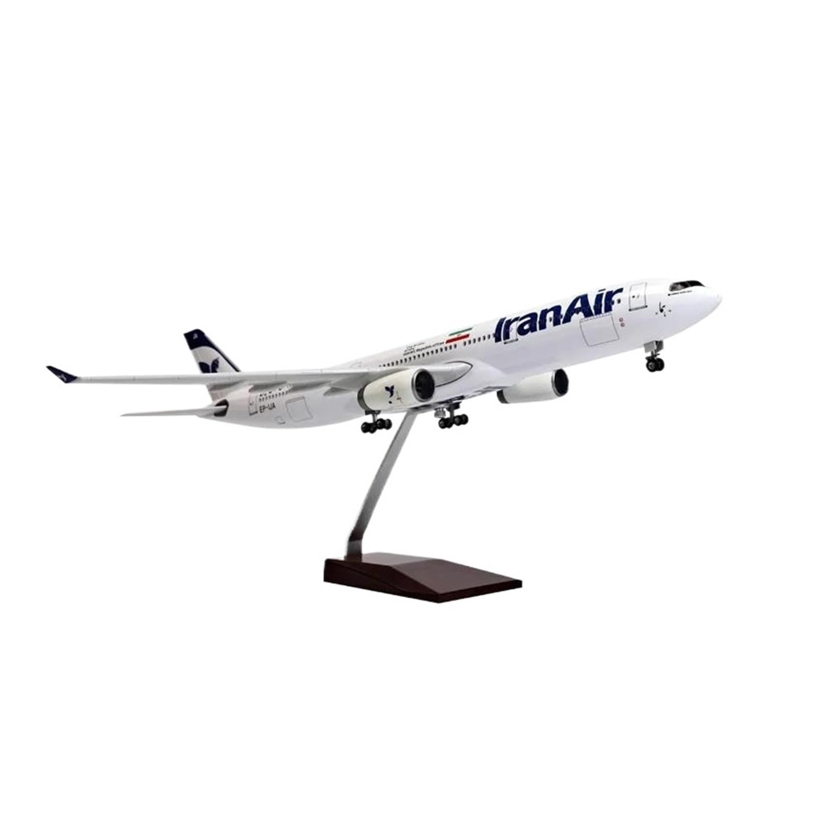 Odlewane zabawki samolotowe 1/135 do skali samolotu Iran Airbus 330 model samolotu odlewany z żywicy model samolotu ze światłem i kołami do kolekcji do kolekcji i wyświetlania (bez loght)