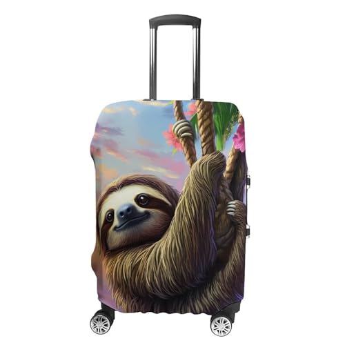 Sloth Animal Luggage Cover Protector Printed Washable Anti-Scratch Travel Suitcase Covers L