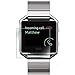 V-Moro Fitbit Blaze Bands, Accessory Classic Band Bracelet Replacement Strap Sport Bands with Metal Frame for Fitbit Blaze Smart Fitness Watch (2-Pack, Tempered Glass)