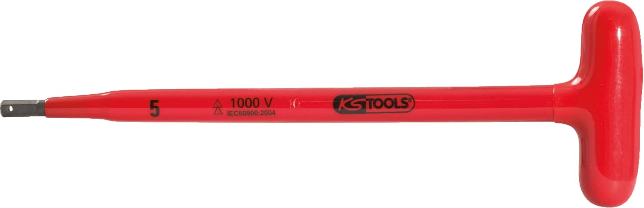 KS Tools 117.1683 Klucz imbusowy kołkowy z uchwytem T z izolacją ochronną, 6x160mm