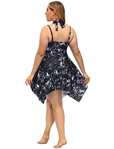 Hanna Nikole Women Tummy Control Tankini Swimsuit 2 Piece Flowy Bathing Suit For Maternity With Boyshorts 18W #TOP4