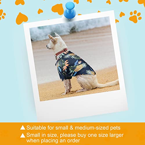 Weewooday WEEWOODAY-CUTE-PB21 4 Pieces Pet Summer T-Shirts Hawaii Style Floral Dog Shirt Hawaiian Printed Pet T-Shirts Breathable Cool Clothes Beach Seaside Puppy Shirt Sweatshirt thumb #4