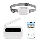 GPS Wireless Dog Fence System with App Control - No Subscription & No Wire, up to 984 FT IPX7 Waterproof Electric Pet Containment Collar with Beep/Vibration/Shock, Support up to 5 Dogs(White)