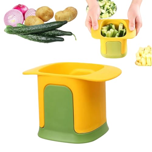 Cortadora manual multifuncional para vegetales amarilla miniatura 1