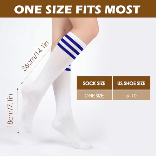 Image of American Trends Womens Athletic Knee High Socks Outdoor Sport Thigh High Stockings Casual Stripes Tube Socks