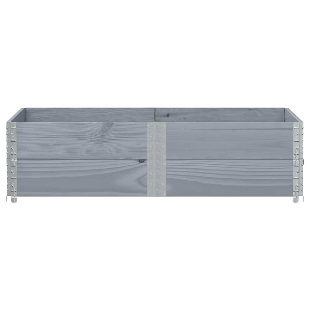 Paretali per Pallet 2pz Grigi 150x100cm Legno Massello di Pino, Commercio e Industria,Movimentazione di Materiali,Pianali di carico e Pallet, 24.1kg-4010307