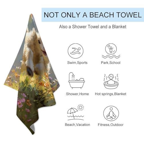 Serviettes de plage extra larges au tissage absorbant haut de gamme - 4