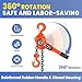 Lever Chain Hoist, 6600lbs Heavy Duty Come Along Winch, Manual Chain Hoist with Upgraded Auto Chain Leading & 360° Rotating Hook for Industrial Use, Warehouse and Construction (3Ton20FT)