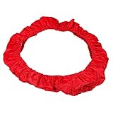 GAROZATION トランポリン保護カバー 海クッション付き 丸型プロテクター ジャンパー 対策 用トランポリンアクセサリー 赤色 直径