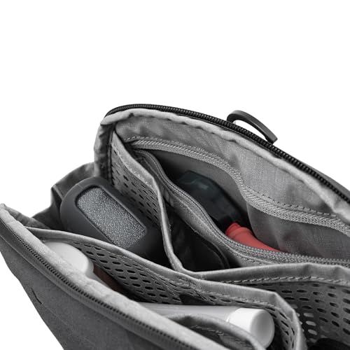 Image of Peak Design Small Wash Pouch, Black, Weatherproof Travel Toiletry Bag, Upright or Hanging Toiletry Kit with Pockets, Magnetic Toothbrush Pocket, Wide UltraZip Opening, Toiletry Bag for Men and Women