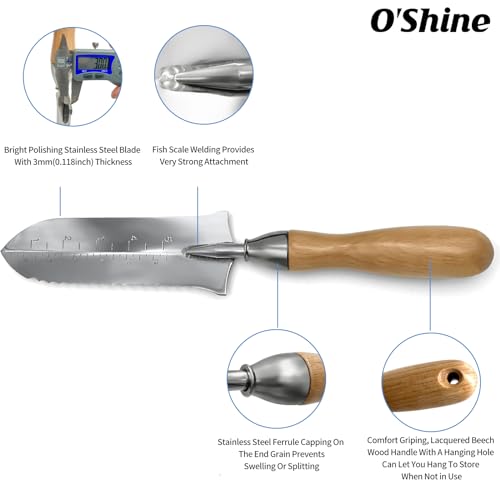 Cuchillo de Jardín Hori Hori Full Tang 7” Acero Inoxidable miniatura 2