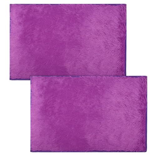 Image of Heart Home Door Mat | Door Entrance Mat | Shaggy Door Mat | Floor Door Mat | Anti-Slip Door Mat | Door Mats for Outdoor & Indoor | Kitchen Door Mat | Pack of 2 | Purple