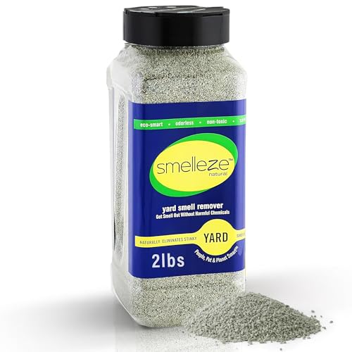 SMELLEZE Outdoor Yard Odor Eliminator for Dogs 2 lb Granular Pet Urine & Poop Deodorizer for Artificial Turf, Grass, Gravel, Patios & Kennels | Safe for Pets & Kids | Long-Lasting