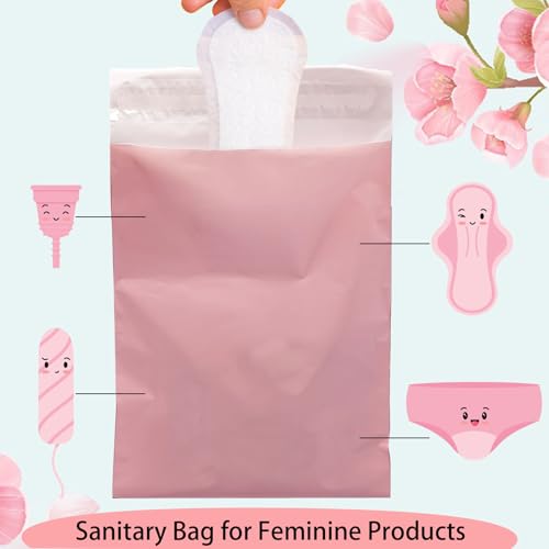 Sacos de descarte de guardanapos sanitários, 100 peças de sacos de lixo descartáveis de período, sac