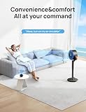 Dreo 43 Inch Smart Standing Fan for Bedroom, 100ft Strong Airflow Fan, DC Motor Silent Floor Fans, 120°+105° Oscillating Pedestal Fans with 12H Timer, 6 Modes, WiFi/Alexa/Remote Control - Image 6