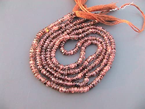 Andalusite Faceted rondelle finissez en avec les perles ternes