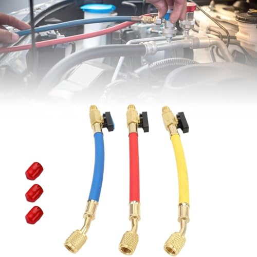 Set mangueras y válvulas para carga de refrigeración HVAC miniatura 7