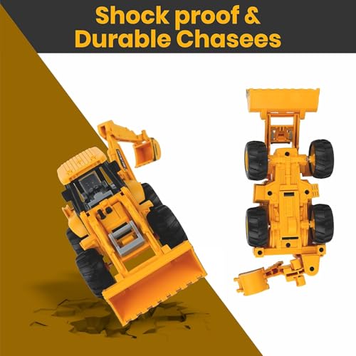 Image of Jack Royal Bulldozer Friction Truck Construction Vehicle Friction 180 Rotatable Excavator Toy Big Wheel Heavy Duty Unbreakable Toy for Kids