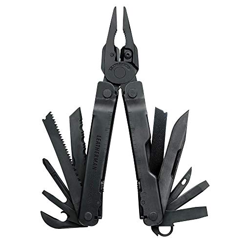 LEATHERMAN, Super Tool 300 Multitool with Premium Replaceable Wire Cutters and Saw, Black with MOLLE Sheath (FFP)