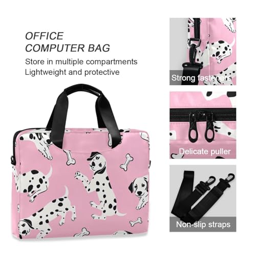 Bolso maletín para laptop con patrón huesos dálmata 13-15.6 pulgadas miniatura 6