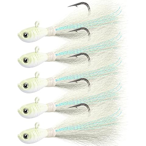 Alwonder 5 Pack Bucktail Jigs Cover