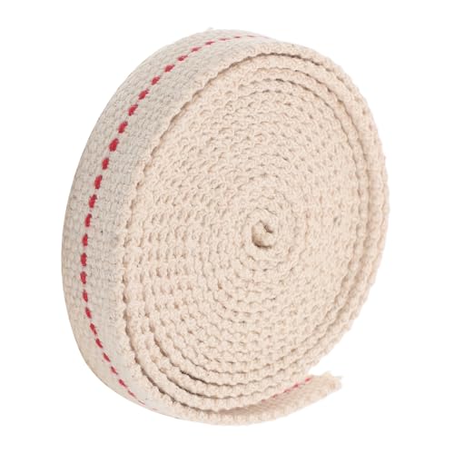 GLEAVI Mèche Plate en Coton pour Lampes à Pétrole, Longueur Ajustable, Remplacement Facile pour Lanternes de Camping et Éclairage Extérieur Stable