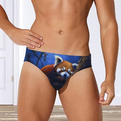 Cute Red Panda Mens Swim Briefs Quick Dry Swim Trunk Bikini Underwear Swimsuit4