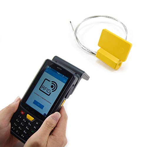 LeadSeals High Security UHF RFID Cable Seals Pull Tight Numbered Metal Security Seals RFID Anti-Tamper Truck Seal Trail Shipping Self-Locking Tags for Transport and Logistics 100 PCS