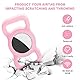 Ainiv Silikon Schutz Hülle, Silikon Schutzhülle für AirTag, Kompatibel mit Apple Airtag Finder Hundehalsband, Pet Loop Holder für AirTags, Tracking Finder Hunde und Katze Haustierzubehör (Rosa)