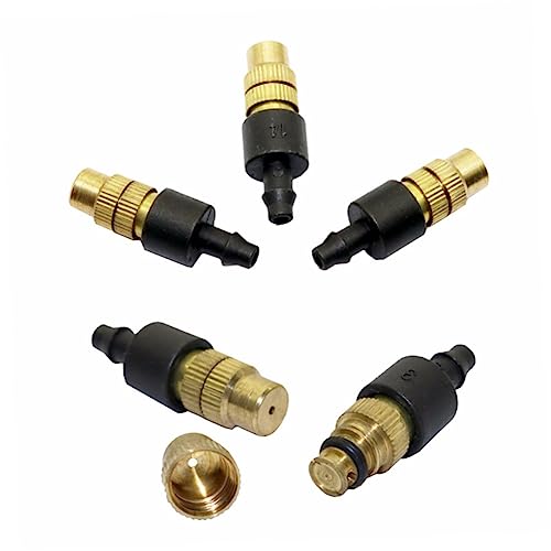 CIYODO 4/7 Copper Spray Nozzle Pressure 1-3kg Flow 0.7-0.9l/min Misting Cooling for Greenhouse Garden Balcony