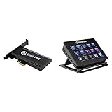 Elgato Game Capture HD60 Pro, Streamen und aufnehmen (in 1080P 60FPS Capture, PCI x 1) & Stream Deck Live Content Creation Controller (mit personaliserbaren LCD-Tasten, einstellbaren Ständer)