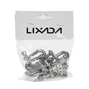Homgee 10 PCS U Shape Anchor Shackle Outdoor Rope Paracord Bracelet Buckle Stainless Steel