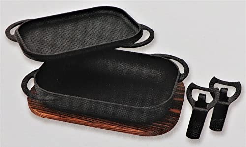 新品未使用　南部鉄器 及精鋳造所 ベイクパン 木台・ハンドル付 25cm 南部鉄器 及精鋳造所 ベイクパン 木台・ハンドル付 25cm ih 対応